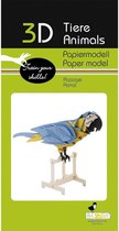 3D puzzel en bouwpakket papegaai van karton