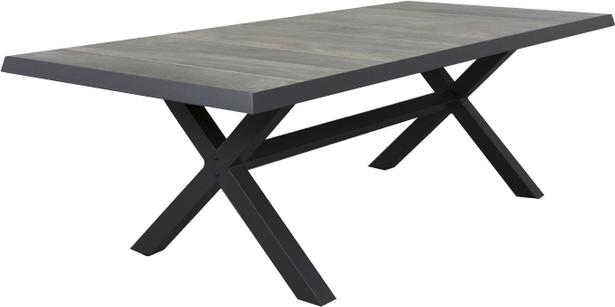 VDG Admiral kruispoot tuintafel - 224 x 104 cm. - antraciet