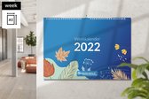 Weekkalender A5 liggend met ophang haak 2022 (Zorgkalender)