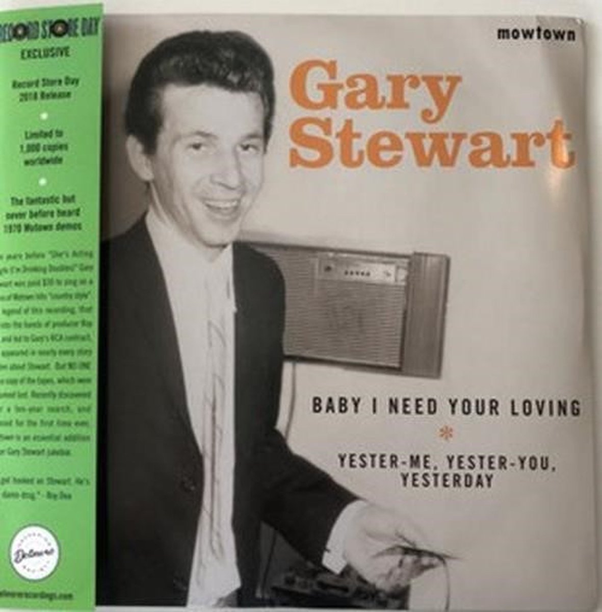 Gary Stewart - Mowtown (7" Vinyl Single) (Limited Edition)