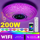 200W - RGB - Starlight LED Plafondlamp - APP bluetooth Muziek Licht - Thuis WiFi Smart Ondersteuning - Afstandsbediening - Kleur veranderend licht