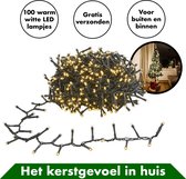 Kerstverlichting Voor Binnen En Buiten 100 LED Lampjes – Versiering Batterij Slingers Verlichting Kerstlampjes Sier Fairy Lights Licht Figuren Feest Snoeren Gordijn Party Prikkabel