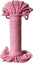 Roze - katoen macrame touw - 5mm dik - 320 gram - 30 meter