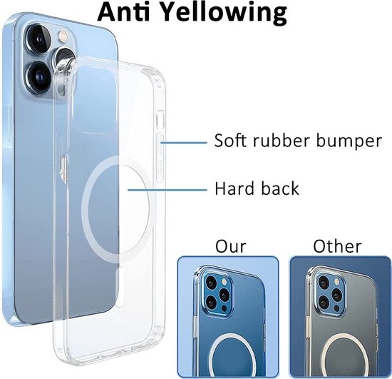 ESR Coque pour iPhone 13 Pro, Compatible avec MagSafe, Protection Antichoc Militaire, Anti-jaunissement, Dos Antirayures, Coque Magnétique pour iPhone