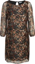Promiss - Female - Jurk in voile met dierenhuidprint  - Kaki