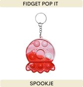 Spookje Pop It | incl. hanger | Rood | Pop It Fidget | Fidget Toys | cadeau onder de 10 euro