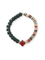 Zatthu Jewelry - N21AW352 - Haya kralen armband groen met klaver