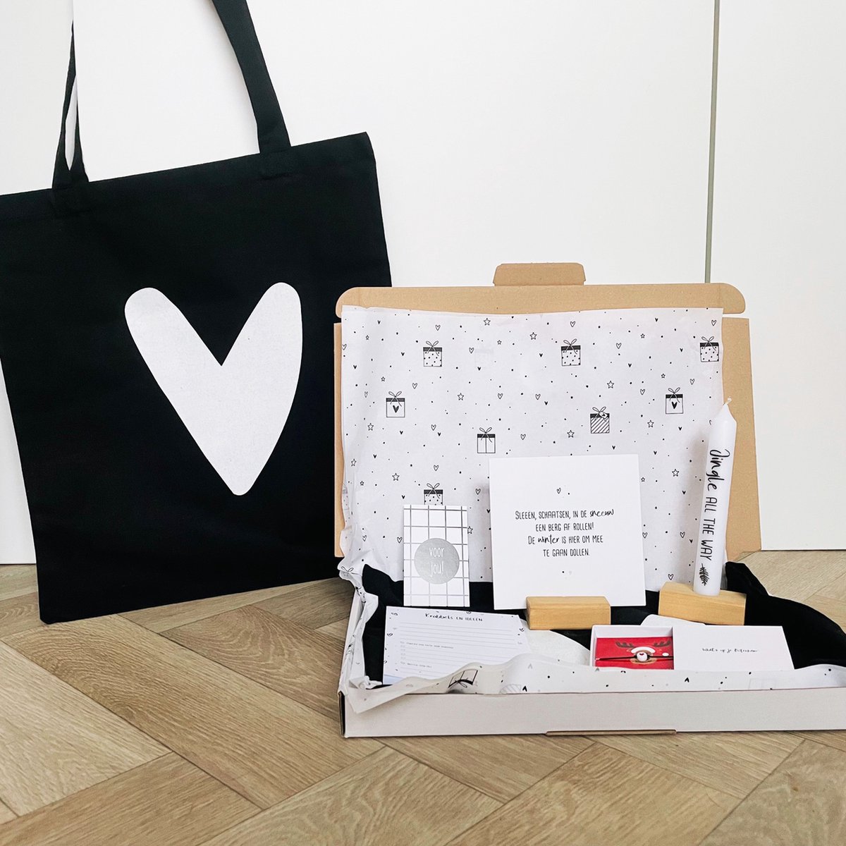 Goodiebag/box Kerst Pakketje liefde