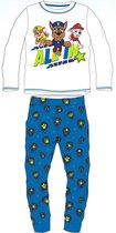 Paw Patrol pyjama - maat 110 - PAW pyjamaset - wit met blauw