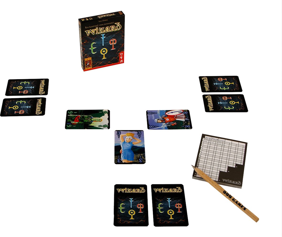 999 Games - Wizard - Kaartspel - Familiespel - Gezelschapsspel - Klein cadeautje — afbeelding 2