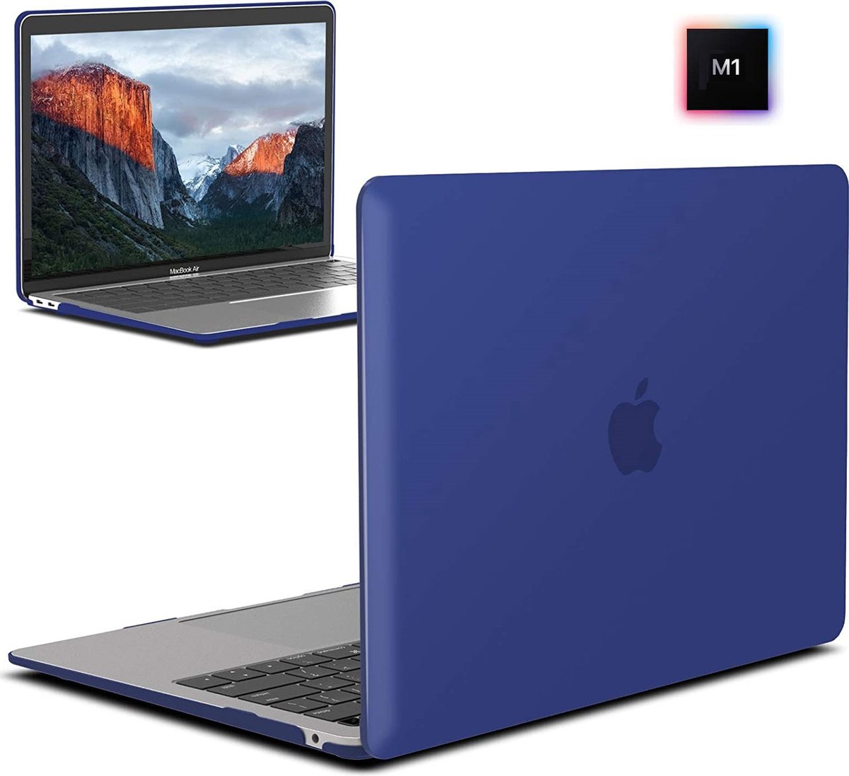 MacBook Air 13 Inch Hard Case - Hardcover Shock Proof Hardcase Hoes Macbook Air M1 2020 (A2337) Cover - Deep Blue