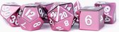 Dobbelsteen - MetalDice Pink dobbelstenen voor o.a. Dungeons & Dragons