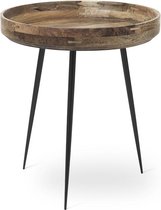 MATER Design BOWL TABLE (Medium) - Ronde bijzettafel van mangohout - Naturel - Ø46 x h52cm