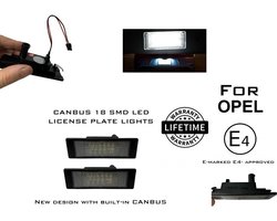 LED Kentekenverlichting set voor OPEL Astra H Corsa C Corsa D Meriva A Tigra B Twintop Vectra C Hatchback Vectra C Limousine Sedan CANBUS LED Kenteken lampen set verlichting units 6000K wit licht
