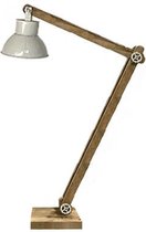 Vloerlamp  - houten lamp  - verstelbare voet en kap - trendy  -  H125cm