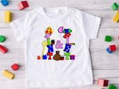 Lykke |T-shirt sinterklaas wit kinderen baby | Sint en Piet | Sinterklaas cadeautjes | 5 december|Kleding| Kostum  3/4 jaar 98-104 cm