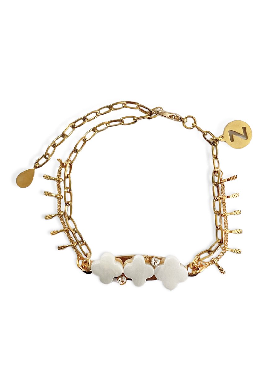 Zatthu Jewelry - N21AW333 - GUUS bloem armband goud