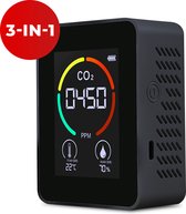 AyeWay 3 in 1 CO2 Meter - CO2 Meter - CO2 Meter Binnen - Draadloos