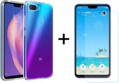 Xiaomi Mi 8 Lite hoesje siliconen case transparant - 1x Xiaomi Mi 8 Lite screenprotector