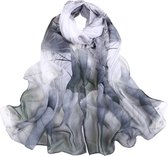 Sjaal- Polyester- 140x40 cm- Grijs- Charme Bijoux