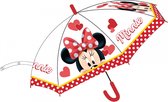 Disney Minnie Mouse | Kinderparaplu | Transparant | Rode Handvat