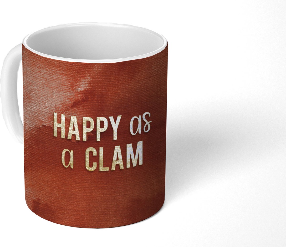 Mok - Koffiemok - Quote - Clam - Goud - Roségoud - Mokken - 350 ML - Beker - Koffiemokken - Theemok