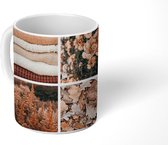 Mok - Koffiemok - Schotse hooglander - Collage - Herfst - Mokken - 350 ML - Beker - Koffiemokken - Theemok
