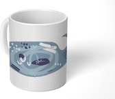 Mok - Walvis - Grijs - Pastel - 350 ML - Beker