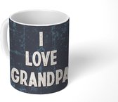 Mok - Koffiemok - Kado man - Opa - Vaderdag - I love Grandpa - Quote - Spreuken - Mokken - 350 ML - Beker - Koffiemokken - Theemok - Mok met tekst - Vaderdag cadeau - Geschenk - Cadeautje voor hem - Tip - Mannen