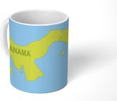 Mok - een groene kaart van Panama met vlag - 350 ML - Beker