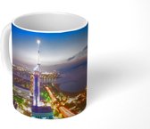 Mok - Panorama van de Japanse wolkenkrabbers in Fukuoka - 350 ML - Beker
