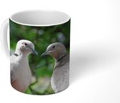 Mok - Twee Turkse tortels met bomen - 350 ML - Beker