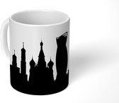 Mok - tekening van een silhouet van de skyline van Moskou - 350 ML - Beker