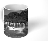 Mok - Waterval - Zwart - Wit - Bomen - 350 ML - Beker
