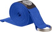 Yamkas Yogariem Katoen 183 x 3.8 cm - Yoga Stretch Strap Riem Blauw