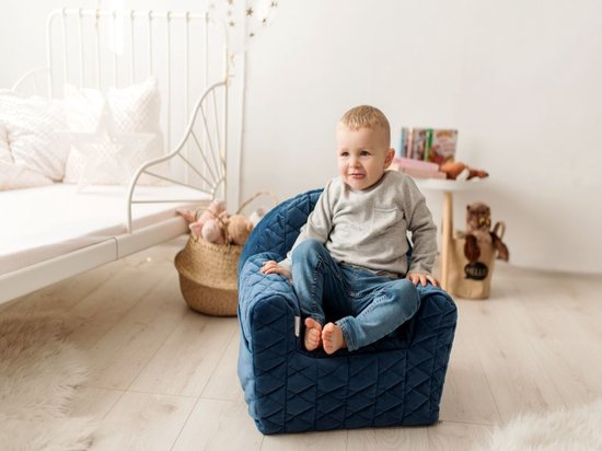 Albero Mio Velvet Navy Kinderfauteuil van Albero Mio — afbeelding 2