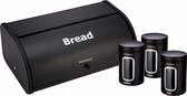 Klausberg 7098 - Boîte à pain avec bacs de rangement supplémentaires - noir