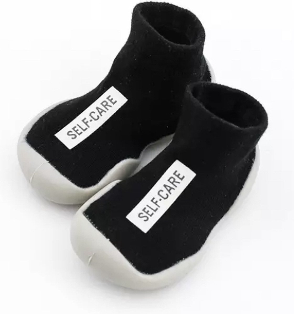 Baby Eerste Schoen | Anti Slip Babyschoen | Zachte Rubber Zool | 14.5 cm - Zwart