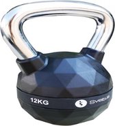 Sveltus kettlebell Diamond 12 kg staal/polyurenthaan zwart
