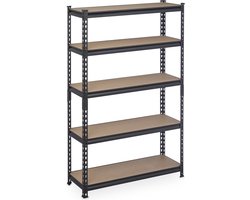 stellingkast metaal - tot 1800 kg - 5 etages - steeksysteem - 153 x 91 x 30,5 cm