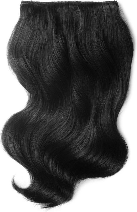 Remy Extensions de Cheveux Humains Double Trame Straight 22 - Noir 1B #