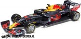 Red Bull Honda RB16 Max Verstappen – Winner Abu Dhabi GP 2020 (Donkerblauw) (12 cm) 1/43 Bburago + Hot Wheels Miniatuurauto + 3 Unieke Auto Stickers!