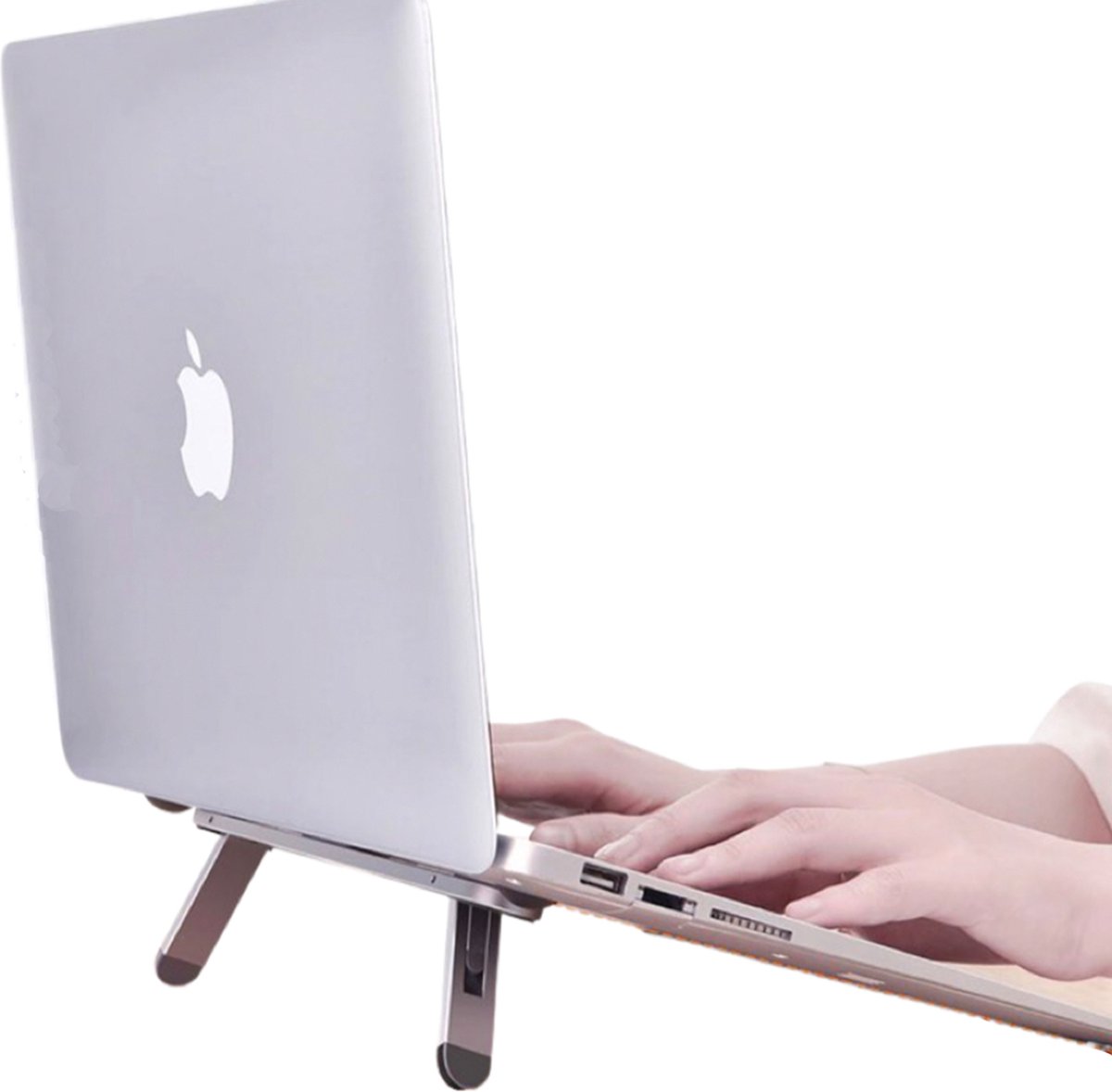 Verstelbare Laptop en Tablet Standaard - Toestellen tot 18 inch - Zilver
