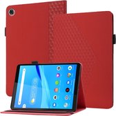 Voor Lenovo Tab M8 HD 8505X Ruit Huid Voelen Horizontale Flip Tablet Lederen Case met Kaartsleuven & Houder (Rood)