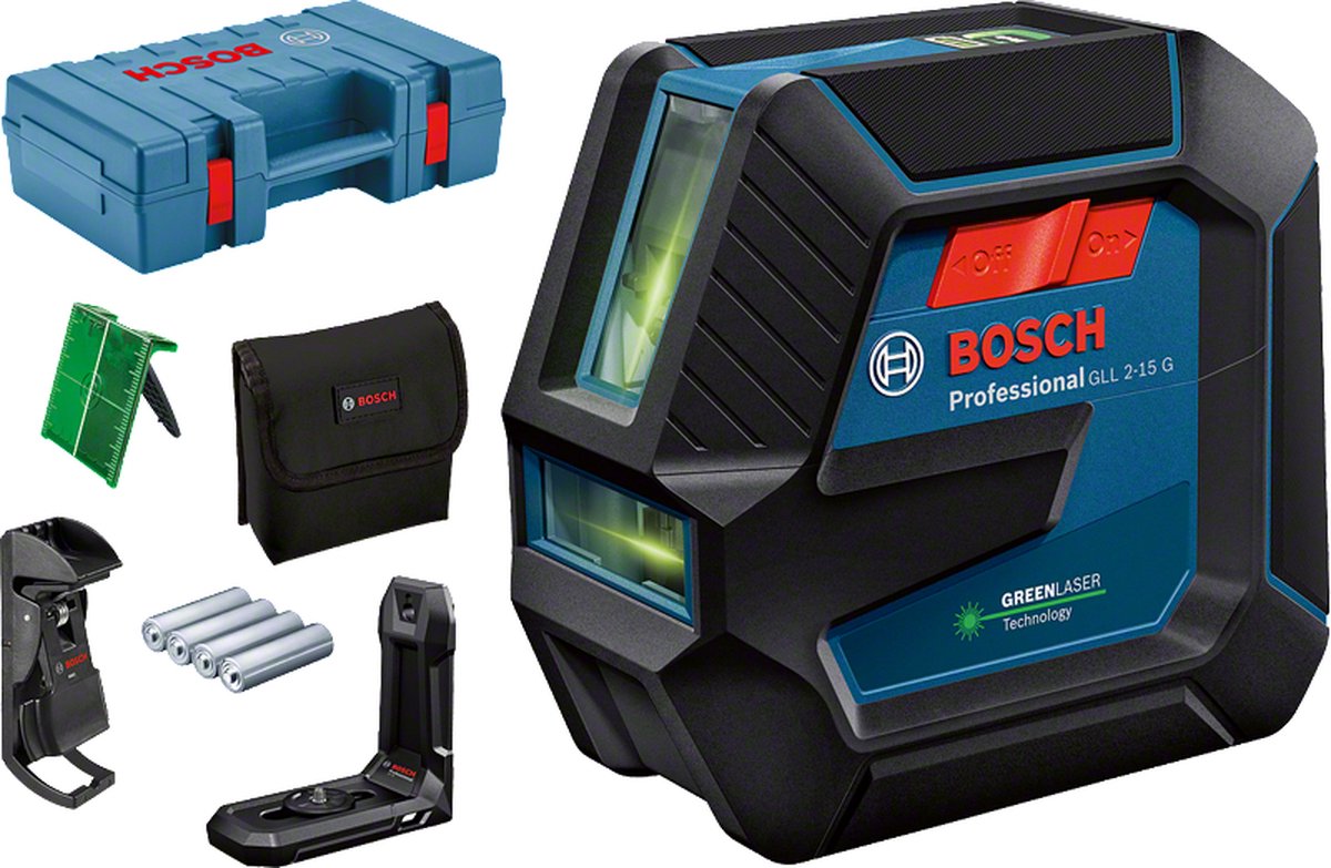 Bosch Blauw 0601063W01 GLL 2-15 G Professional Lijnlaser Bouwstatief BT 150 Professional