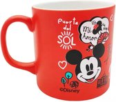 Disney Mickey Minnie Mouse Ceramic Mug 320 ml - Kop - Keramiek Mok - Rood