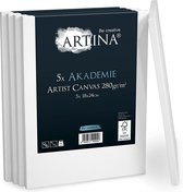 5-Set Artina Academy Canvas Toile 18x24 cm