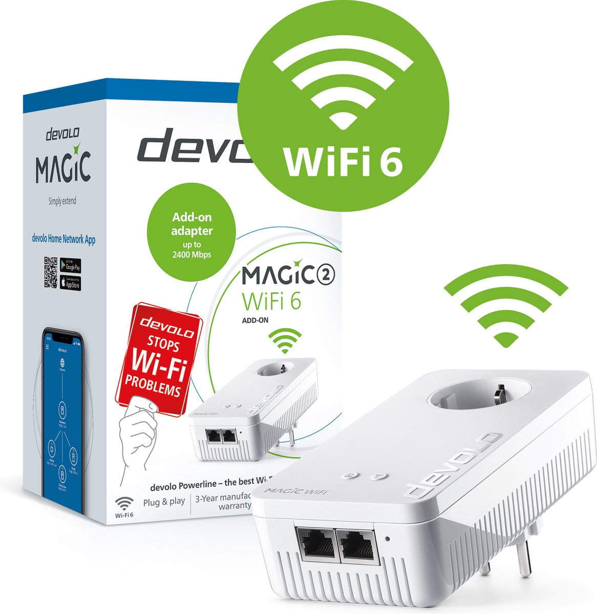 devolo Magic 2 - Powerline-adapter - Uitbreiding - WiFi 6 - NL | bol.com