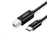 Adapter | USB C Naar USB B | Male Naar Male | 2 Meter