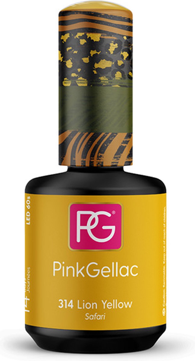 Pink Gellac Gel Nagellak Kleur 314 Lion Yellow